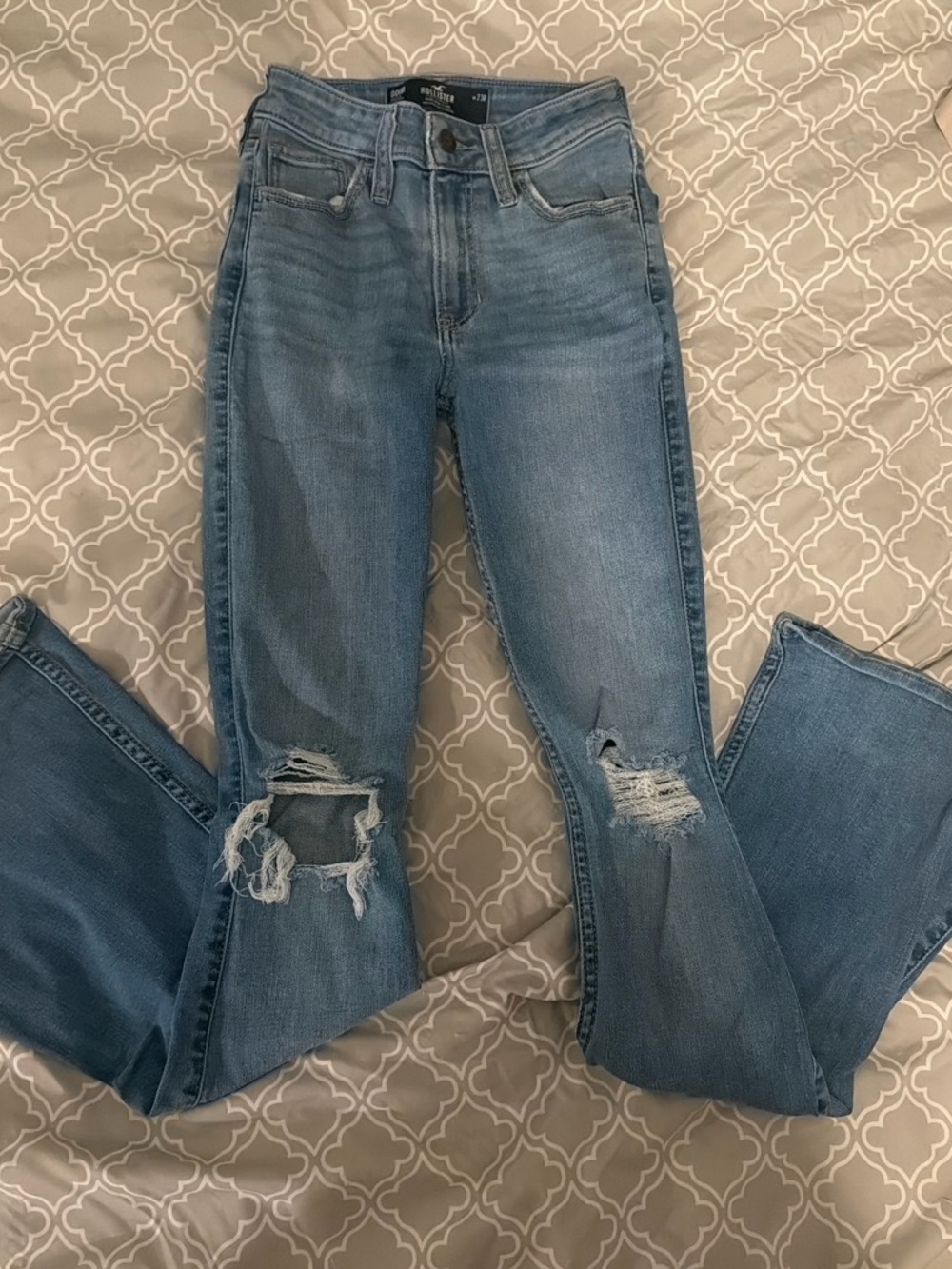 Hollister Light Blue Ripped Skinny Jeans